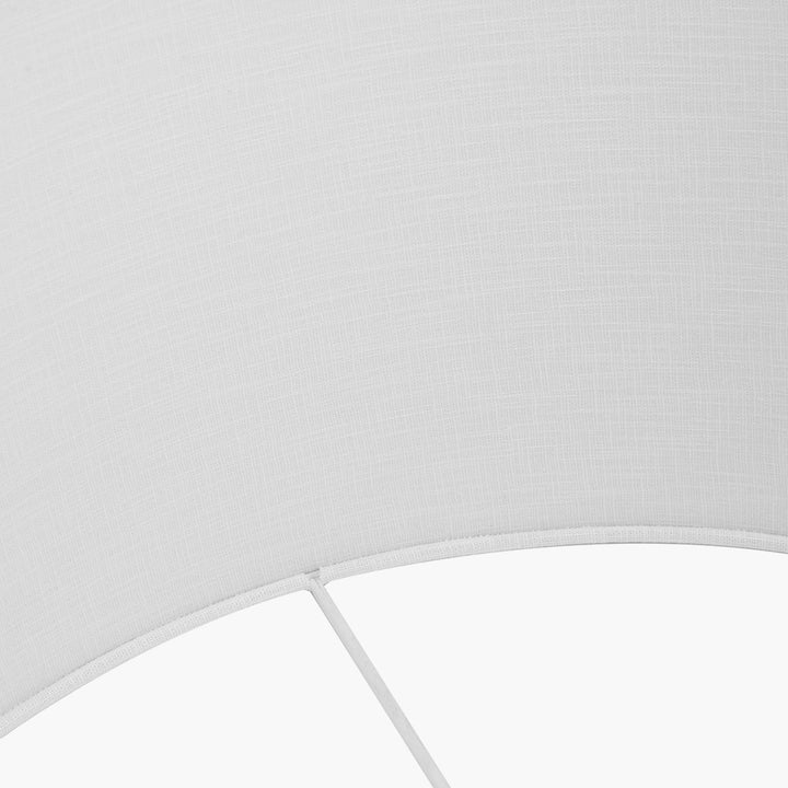 Lino 35cm White Self Lined Linen Cylinder Lampshade