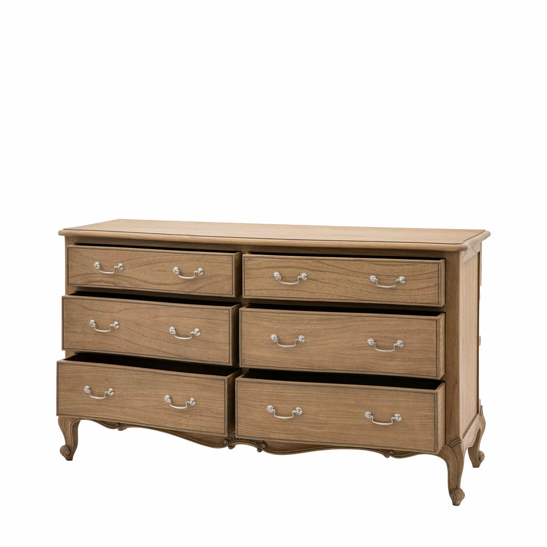 Chic 6 Drawer Chest Weathered