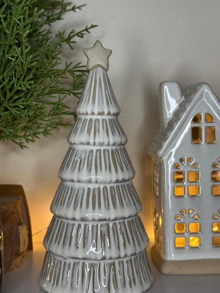 Christmas Snow White Tree Ornament, 16.5cm