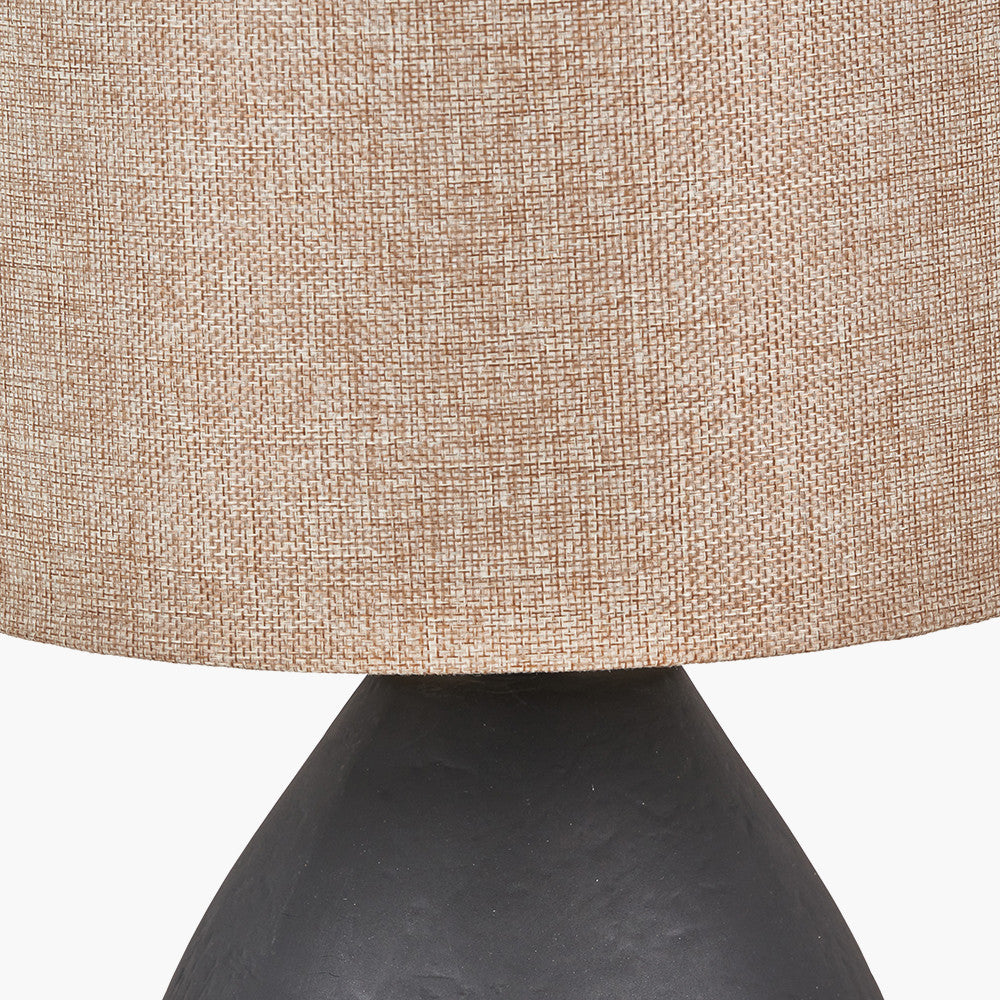 Erika Black Vintage Textured Ceramic Floor Lamp