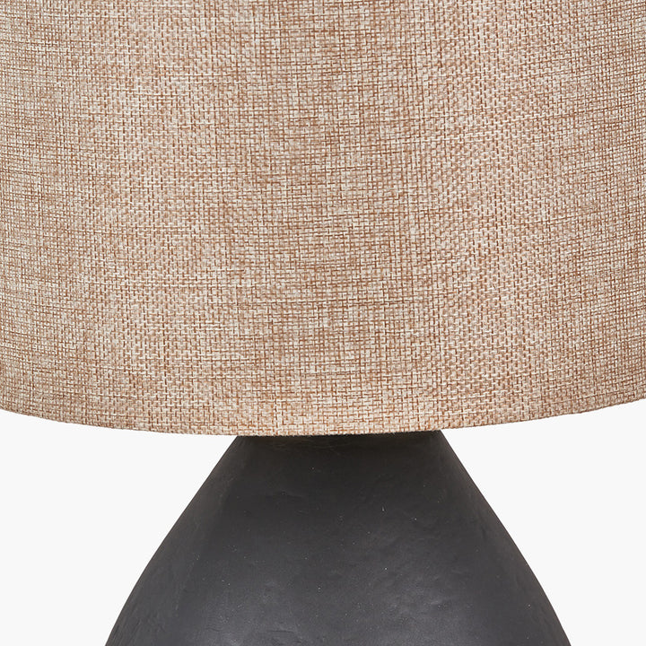 Erika Black Vintage Textured Ceramic Floor Lamp