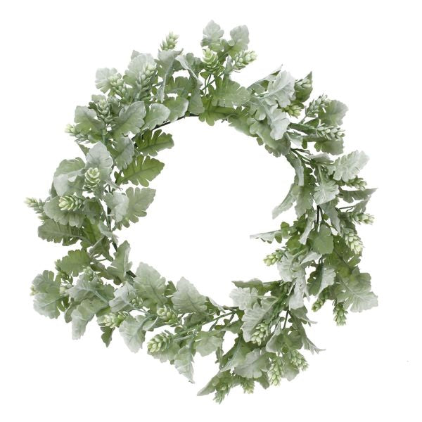 Dusty Miller & Hops Wreath (60cm)