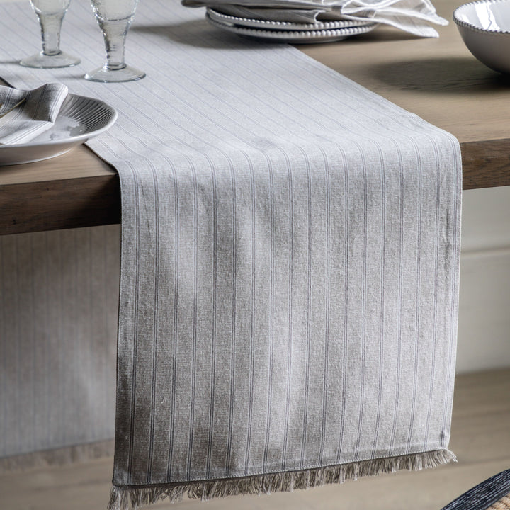 Natural Stripe Table Runner 180cm