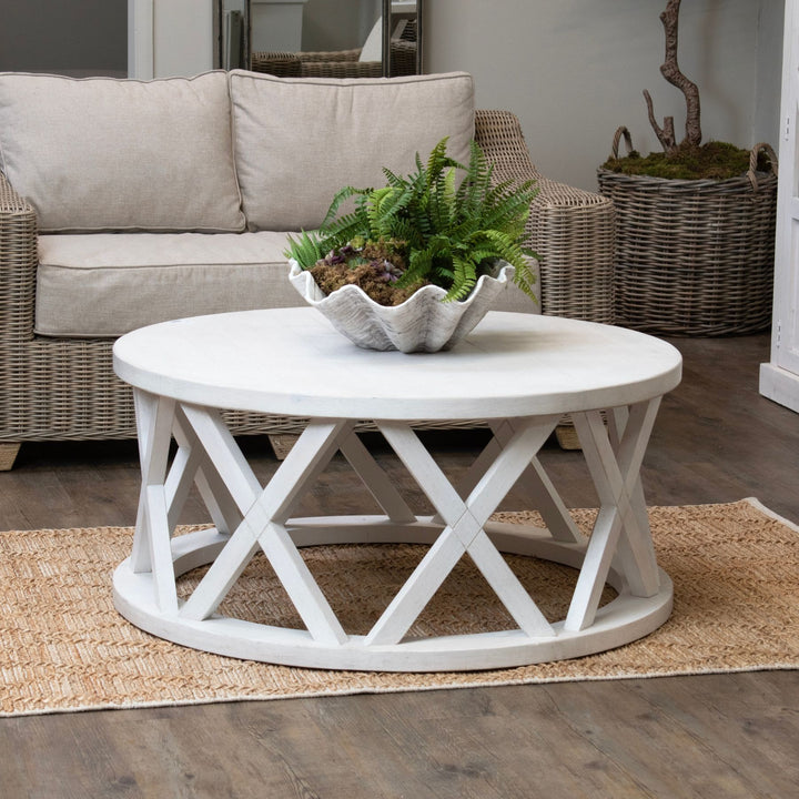 Stratford Plank Collection Round Coffee Table