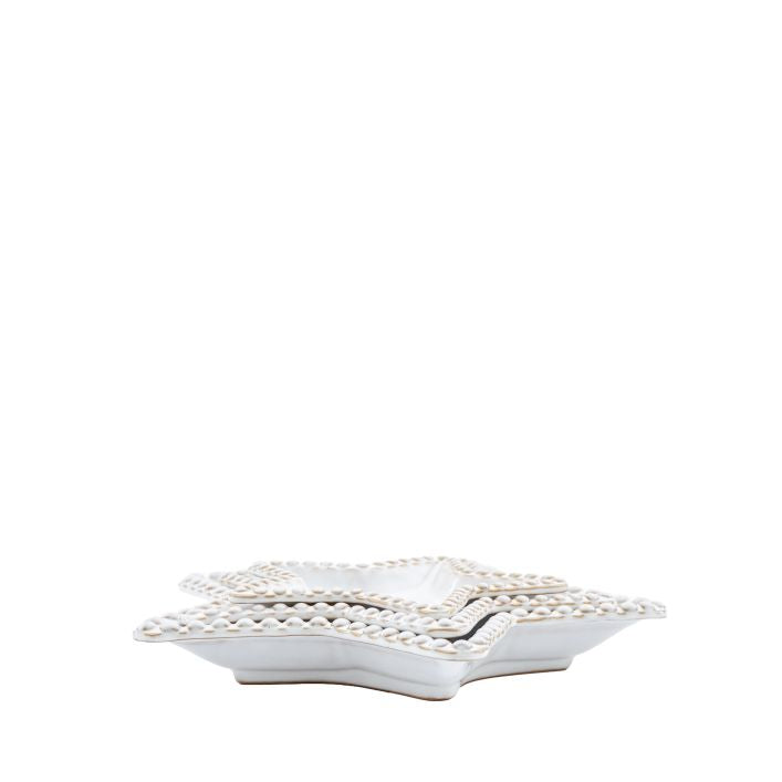 Beaded Star Plate Set of 3
