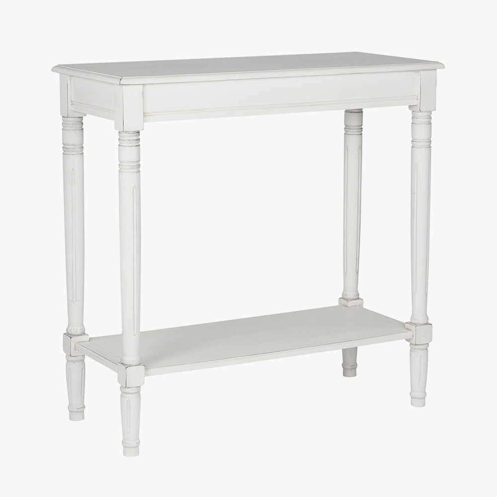 Heritage Elizabeth White Pine Wood Console Table