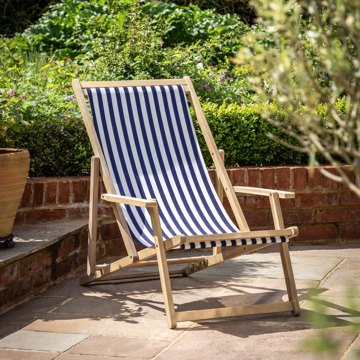 Navy Stripe Deck Chair