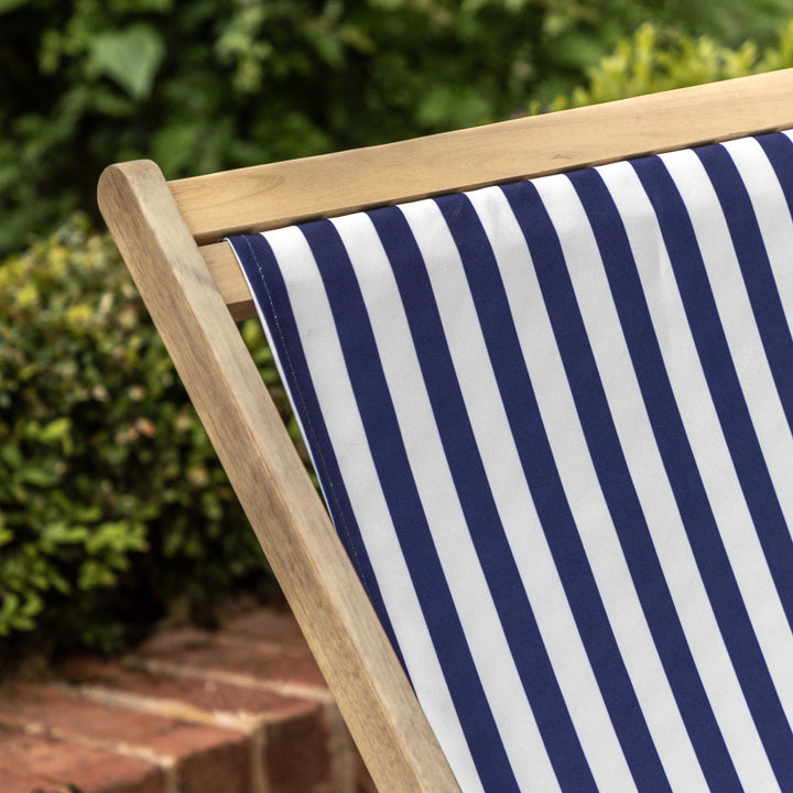 Navy Stripe Deck Chair