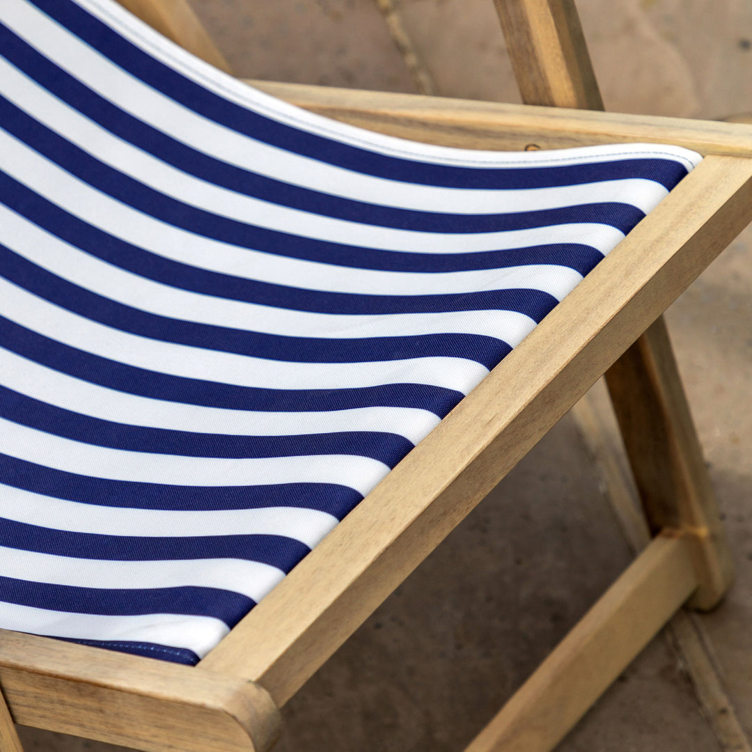 Navy Stripe Deck Chair