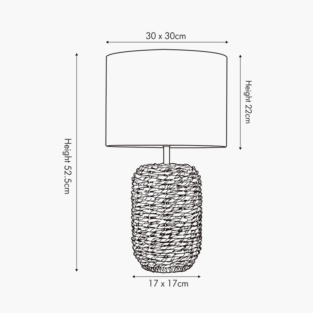 Acer Natural Woven Tall Table Lamp