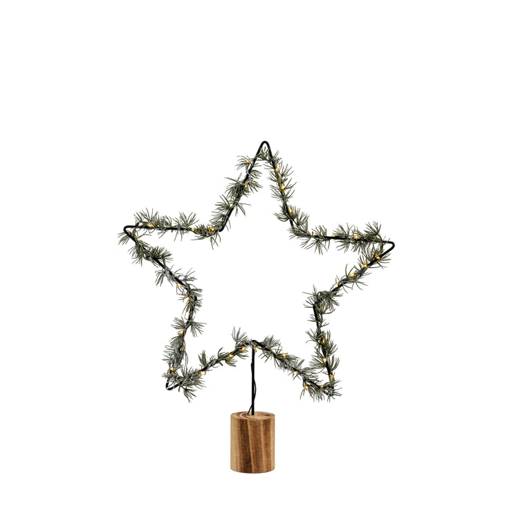 Star with Pine LED Green 500x90x600mm