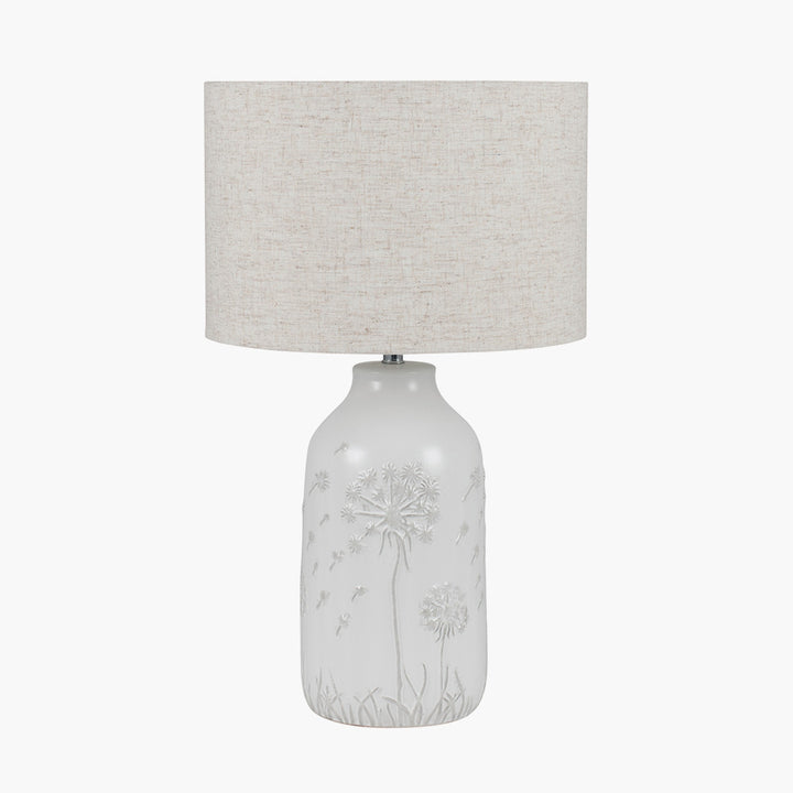 Flora White Floral Ceramic Table Lamp