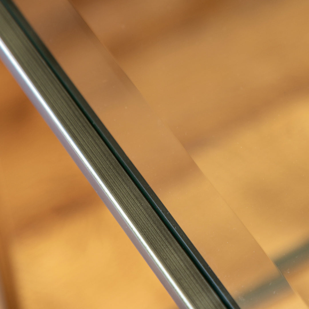 Roma Bronze Square Glass Top Side Table