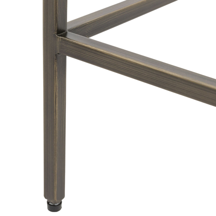 Roma Bronze Square Glass Top Side Table