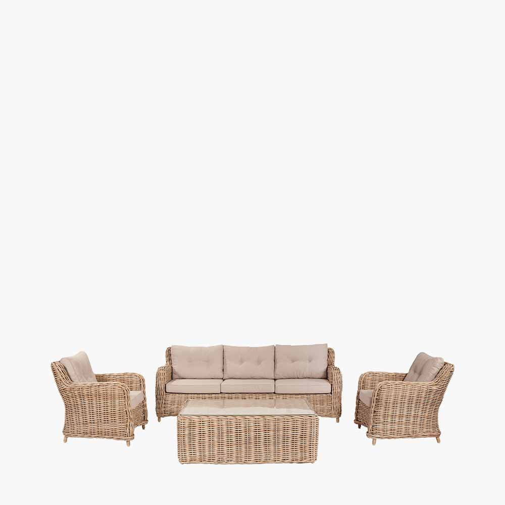 Barakaldo Natural Antique Outdoor Seating Set