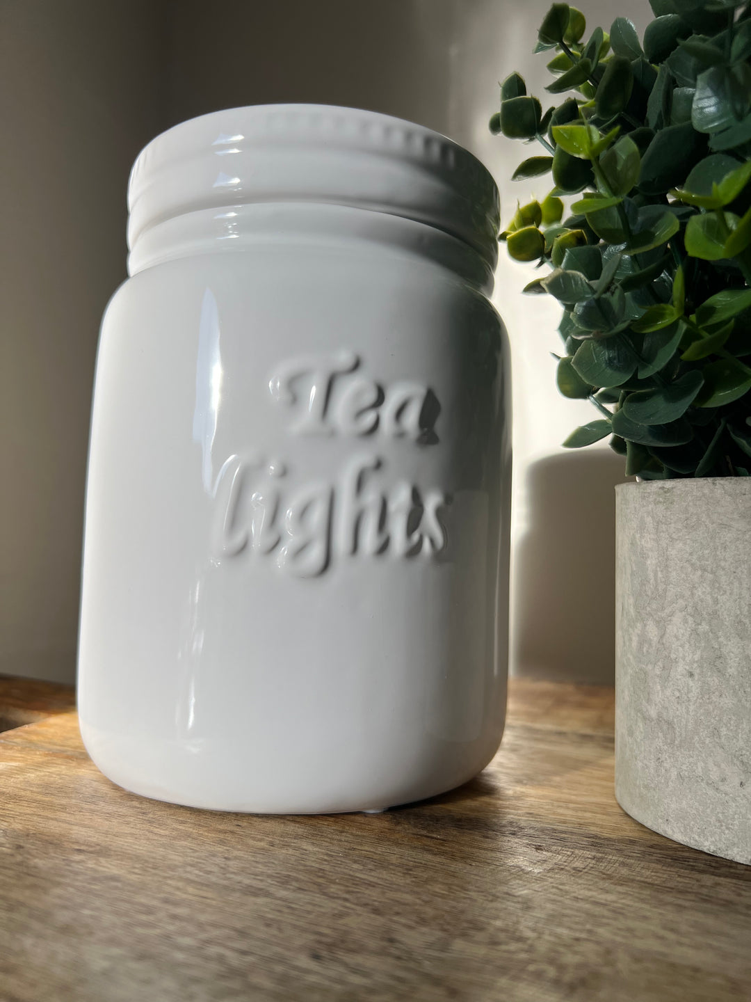 Tea Light Ceramic Storage Jar 17cm