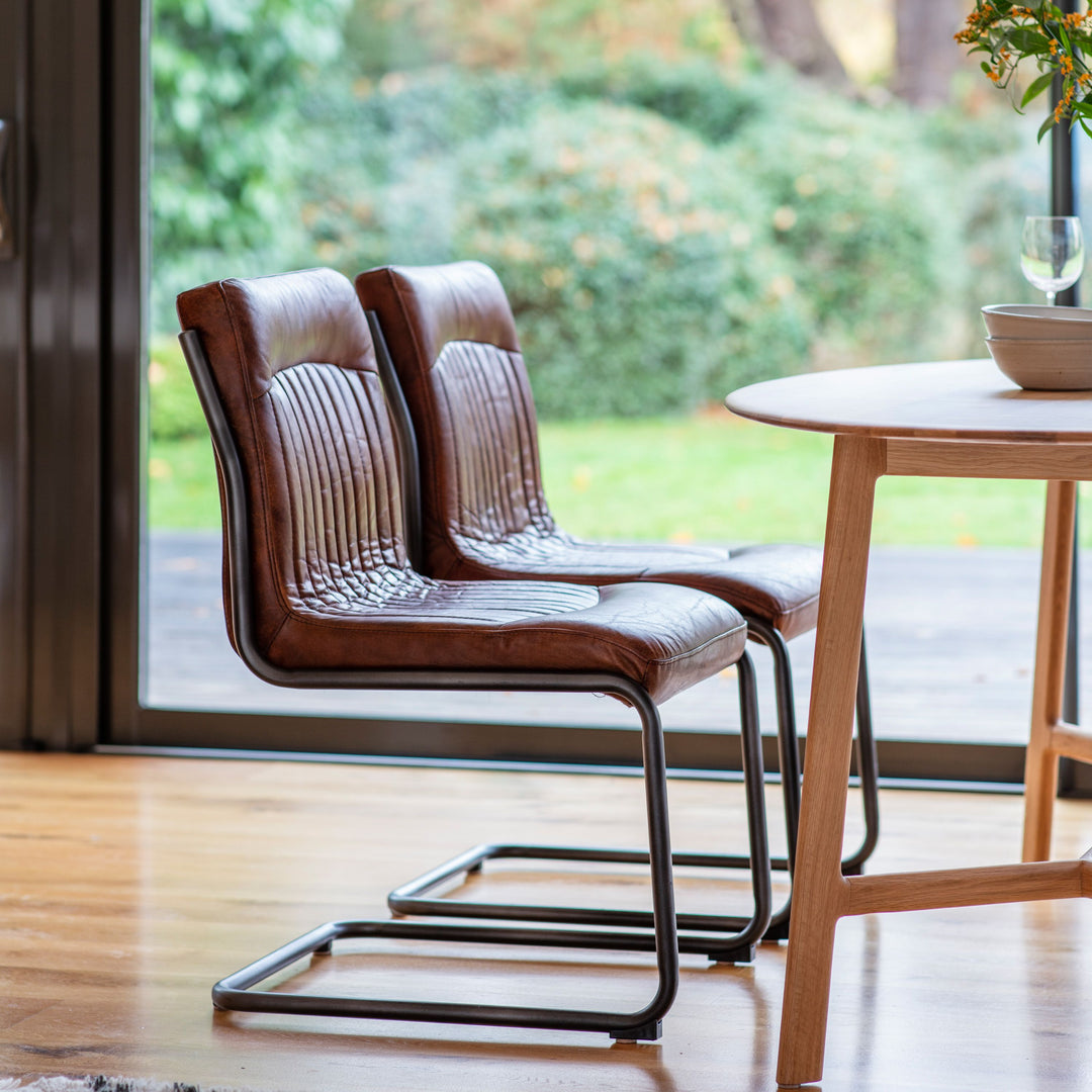 Capri Leather Chair |Brown