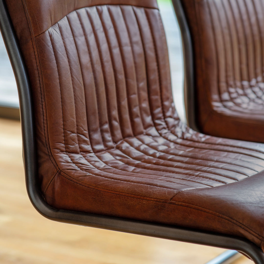 Capri Leather Chair |Brown