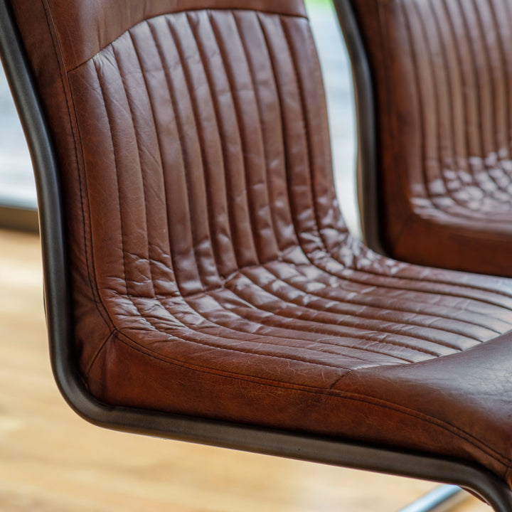 Capri Leather Chair |Brown