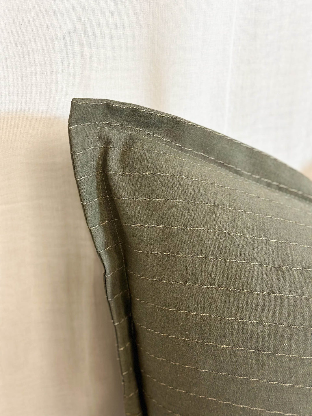 Khaki Linen Cushion Cover 45x45