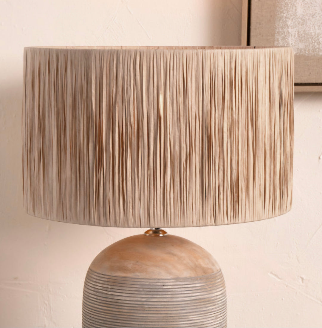Tilia 45cm Natural Raffia Cylinder Lampshade