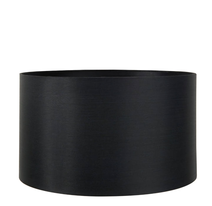 Zara 45cm Black Silk Lined Cylinder Lampshade