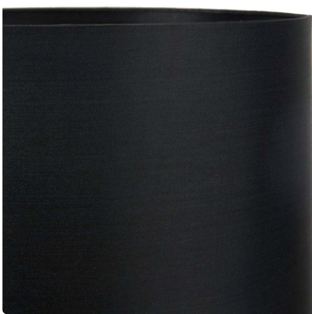 Zara 45cm Black Silk Lined Cylinder Lampshade
