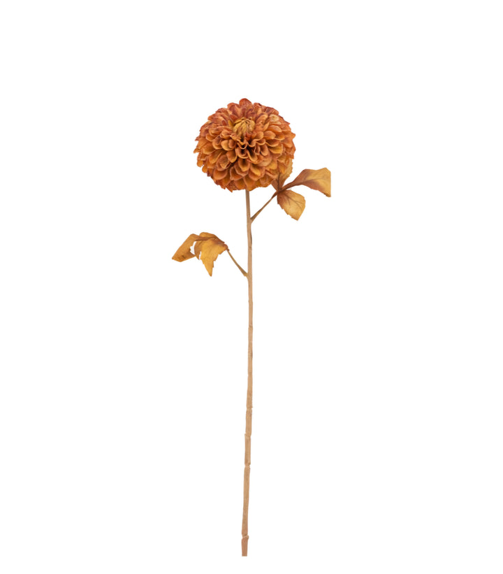 Faux Stem Dahlia 6pk/Burnt Orange