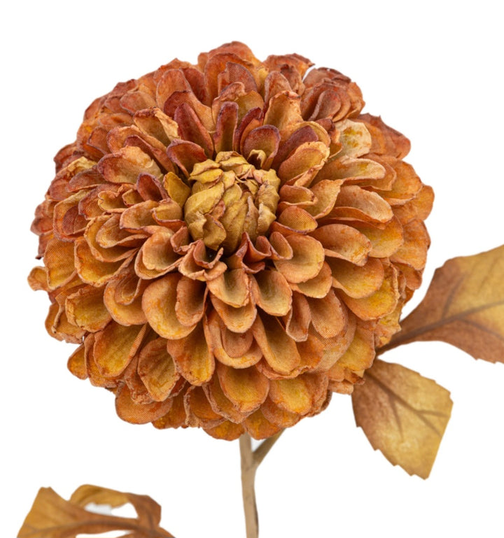 Faux Stem Dahlia 6pk/Burnt Orange