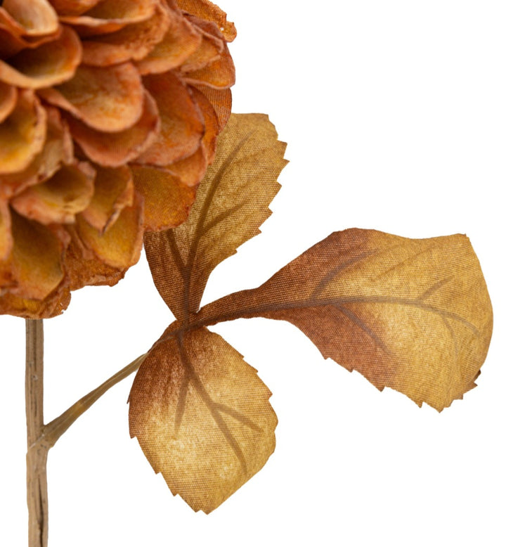 Faux Stem Dahlia 6pk/Burnt Orange