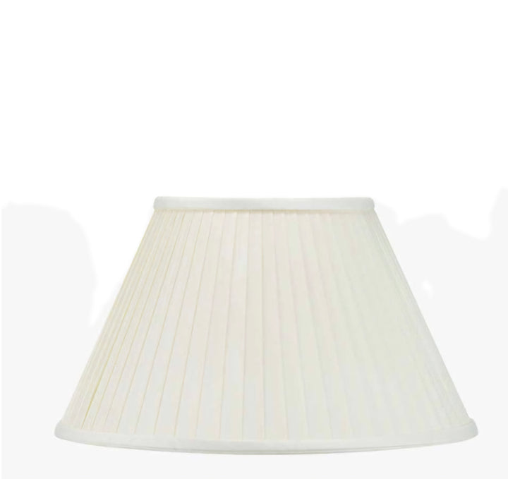 Bacall 50cm Almond Silk Knife Pleat Empire Lampshade