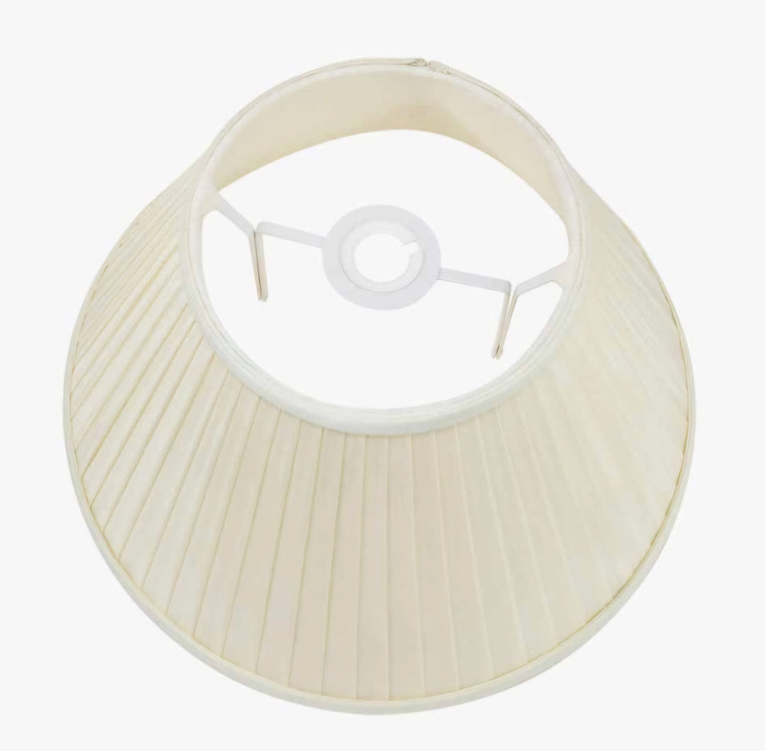 Bacall 50cm Almond Silk Knife Pleat Empire Lampshade