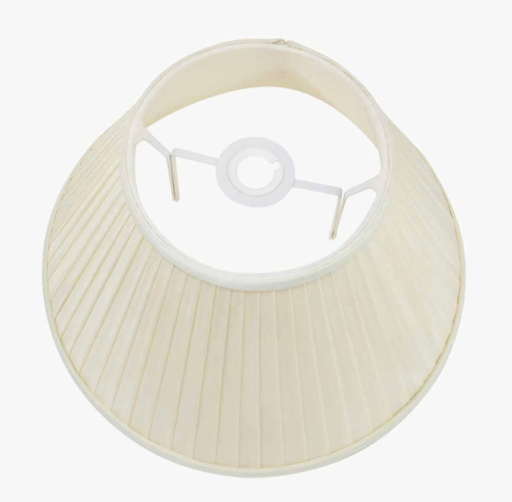 Bacall 50cm Almond Silk Knife Pleat Empire Lampshade
