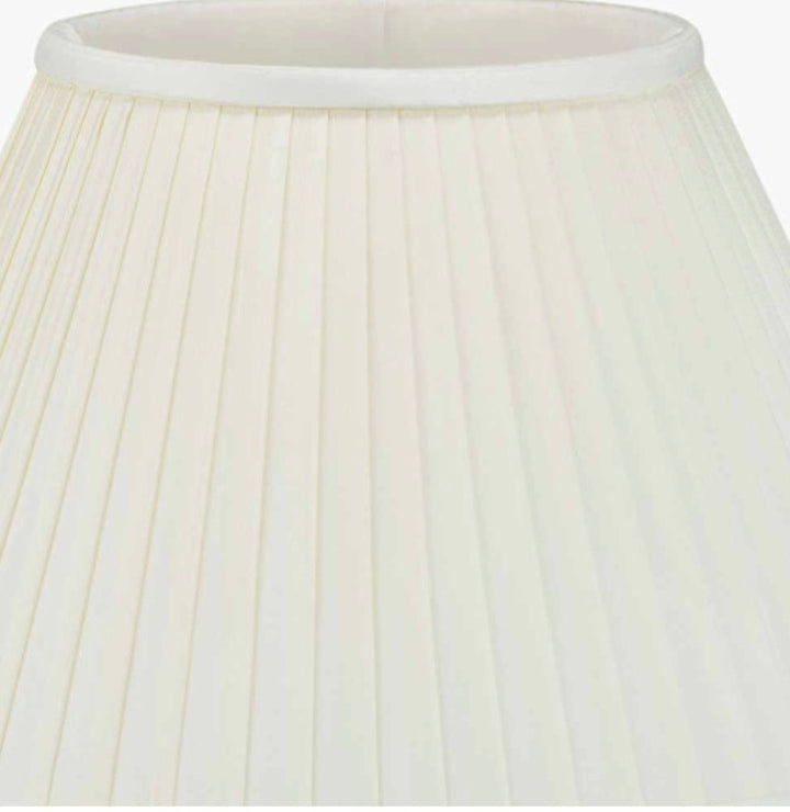 Bacall 50cm Almond Silk Knife Pleat Empire Lampshade