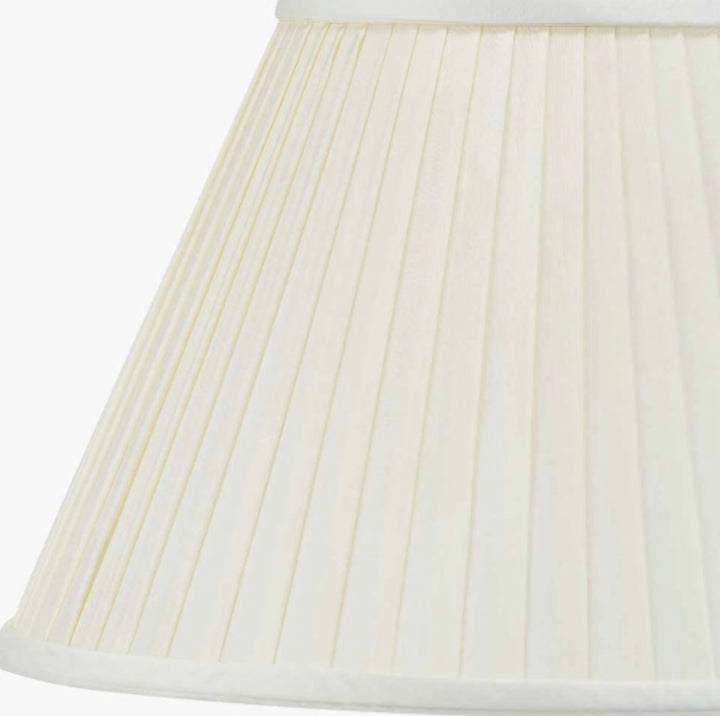 Bacall 50cm Almond Silk Knife Pleat Empire Lampshade
