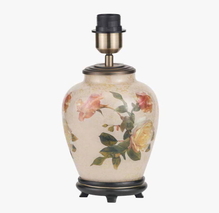 Classic Rose Small Glass Table Lamp Base(Jenny Worrall)