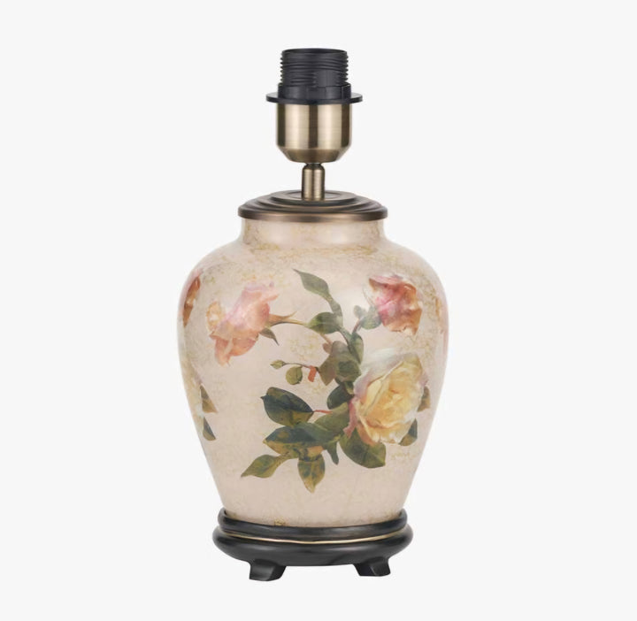 Classic Rose Small Glass Table Lamp Base(Jenny Worrall)