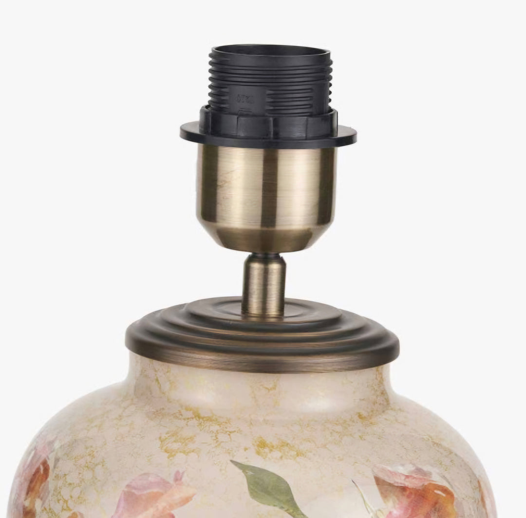 Classic Rose Small Glass Table Lamp Base(Jenny Worrall)