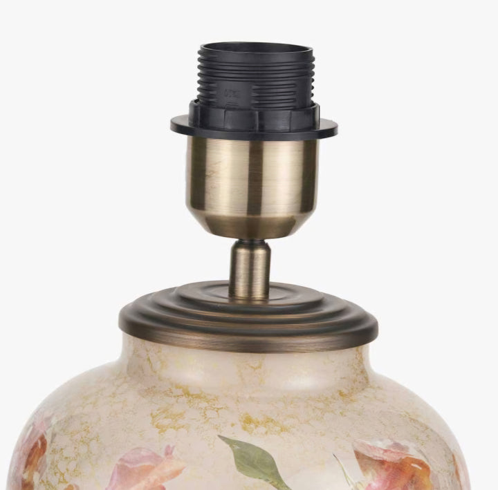 Classic Rose Small Glass Table Lamp Base(Jenny Worrall)