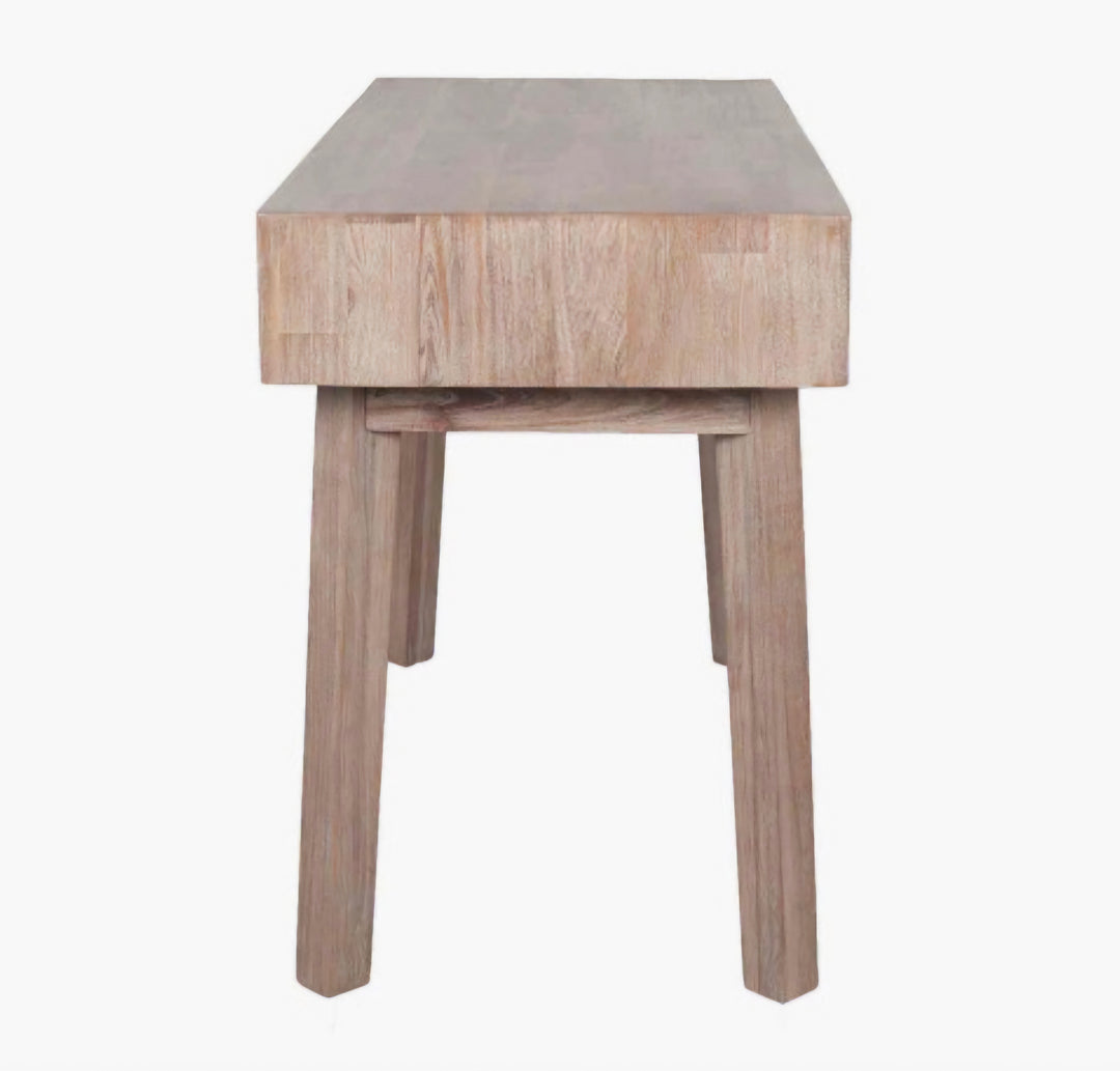 Kalmar Sand Wash Acacia Wood 2 Drawer Desk