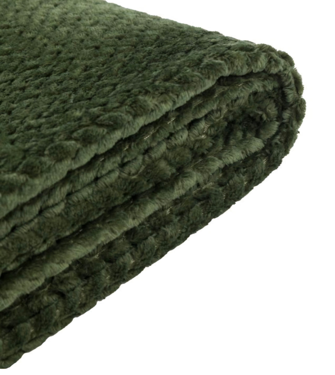 Woodland Chevron Embossed Throw/Green