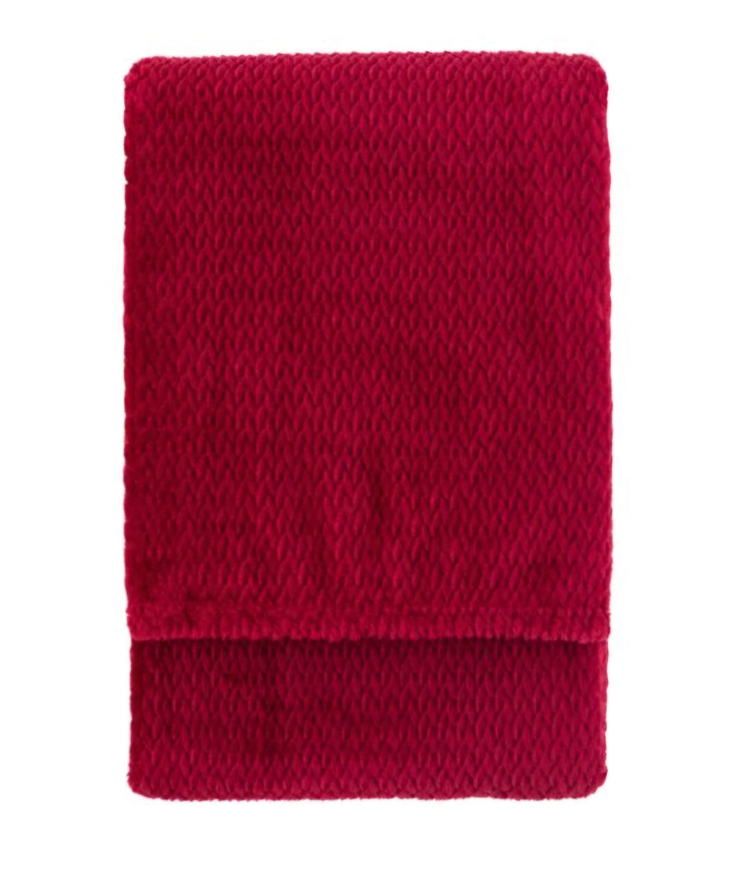 Woodland Chevron Embossed Throw/Red