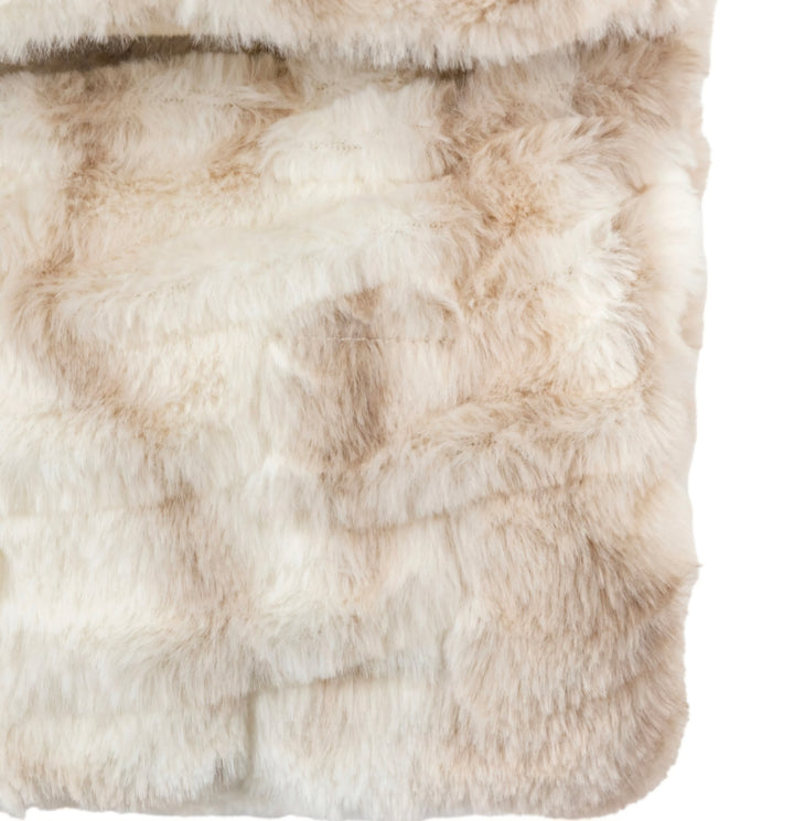 Deco Luxe Ruched Faux Fur Throw