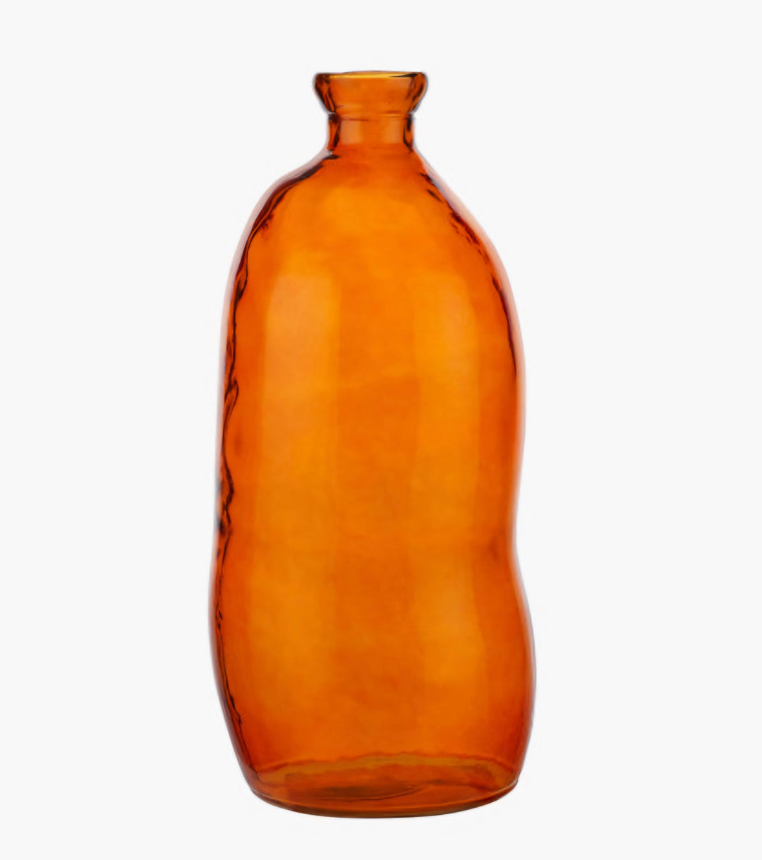 Orange Organic Shaped Recycled Glass Tall Vase