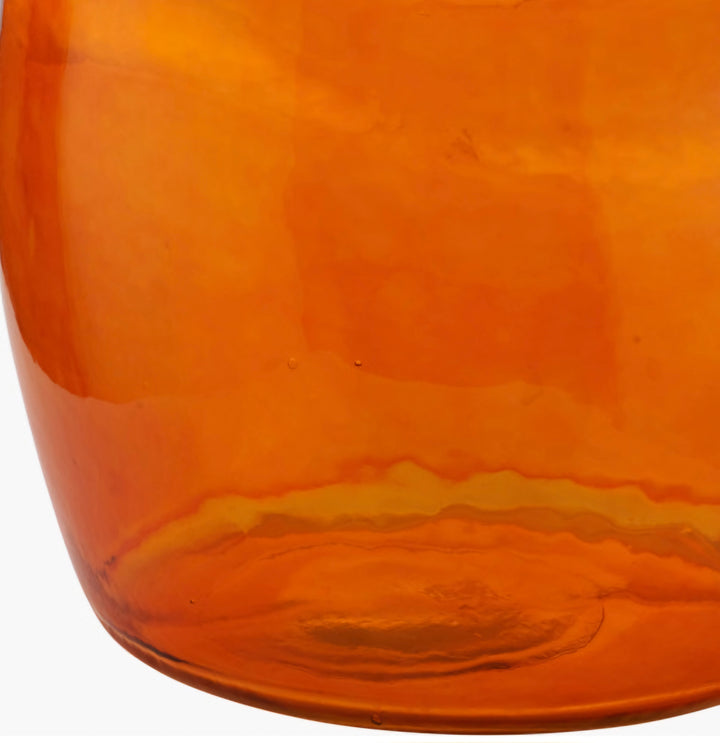 Orange Organic Shaped Recycled Glass Tall Vase