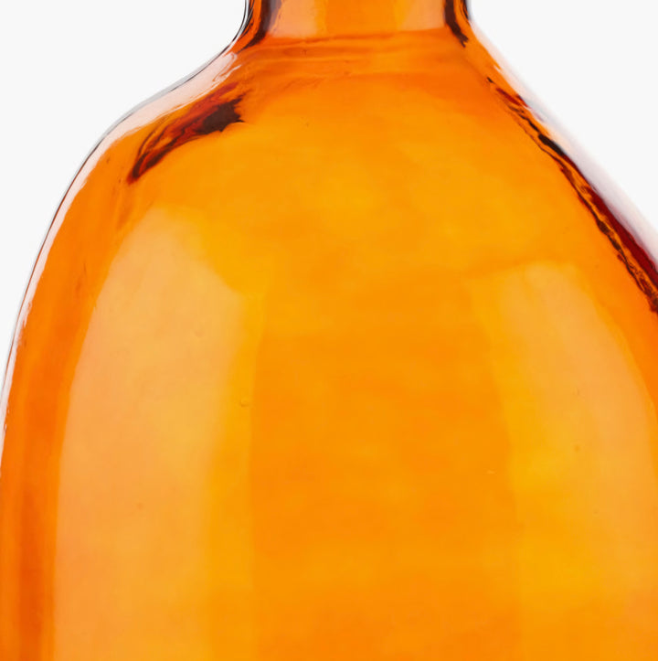 Orange Organic Shaped Recycled Glass Tall Vase