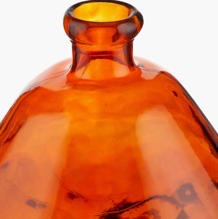 Orange Organic Shaped Recycled Glass Vase