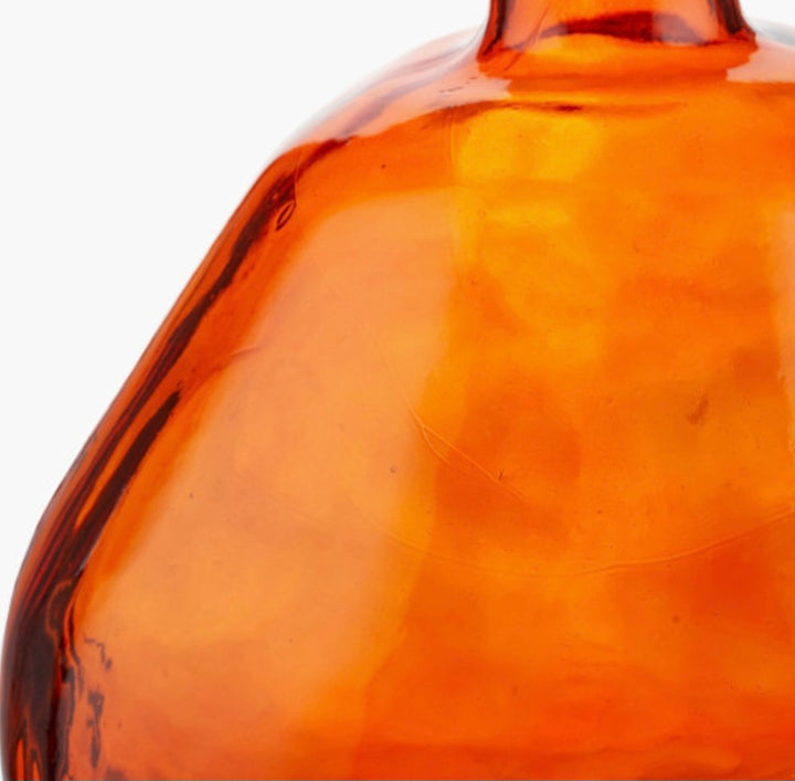 Orange Organic Shaped Recycled Glass Vase