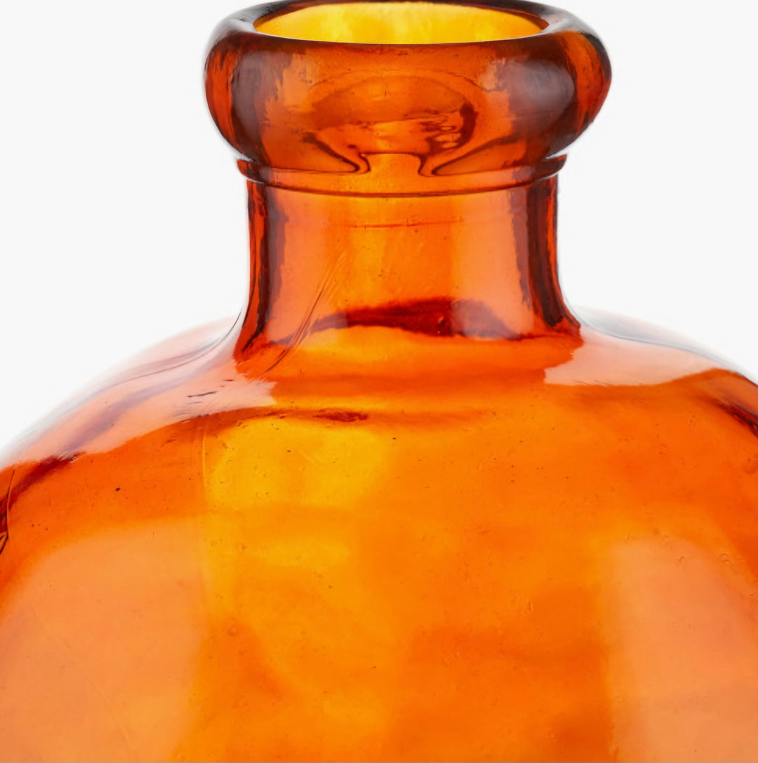 Orange Organic Shaped Recycled Glass Vase