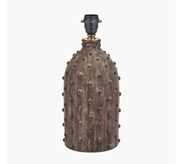 Kali Textured Dot Grey Stoneware Table Lamp Base